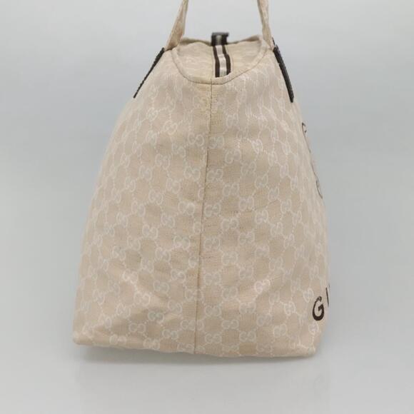 GUCCI GG Canvas Tote Bag Beige Silver - Picture 4 of 16